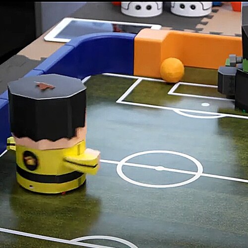 어린이 코딩 교구 AI 로봇 카미봇 축구장 보드(L) + 경기장 + 골프공