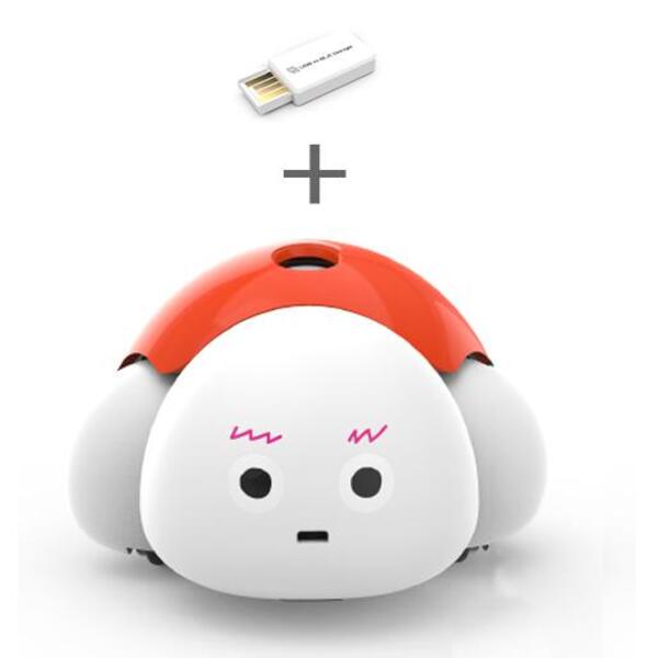 어린이 코딩 교육 AI 터틀 로봇 (오렌지) + USB 동글 (PC연결용)