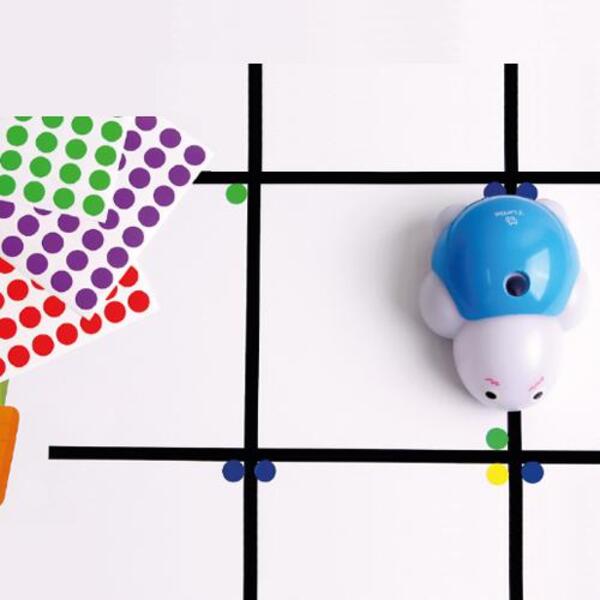 로봇 코딩 어린이 교구 터틀 로봇 8색 원형 스티커